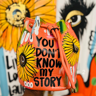Coral You Don’t Know My Story Bucket Bag #2