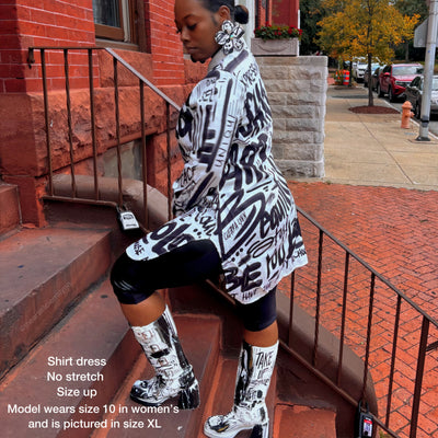 Preorder- Affirmations Button Up Shirt Dress