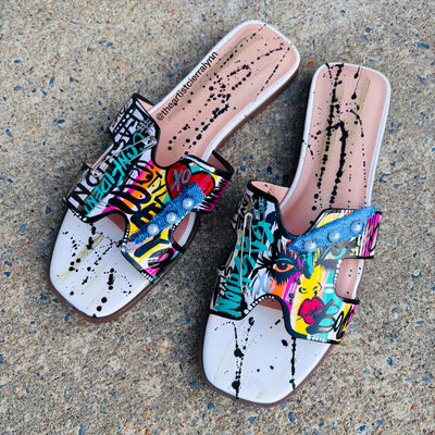 Size 9: White Statement Slides Be You