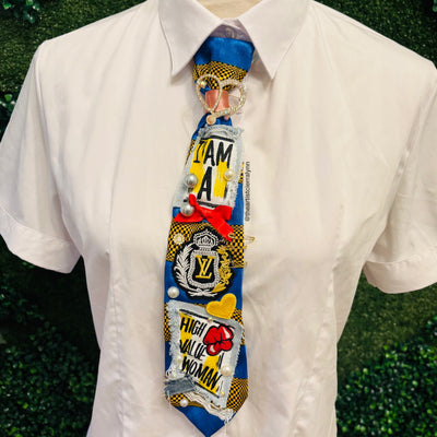 I Am A High Value Woman Upcycled Tie