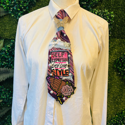 Self Expression, Self Love and Style Empowerment Upcycled Tie