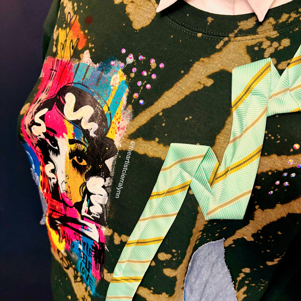 1 of 1 Hand painted - Unisex Fit MEDIUM: Style and Self Love Sweatshirt