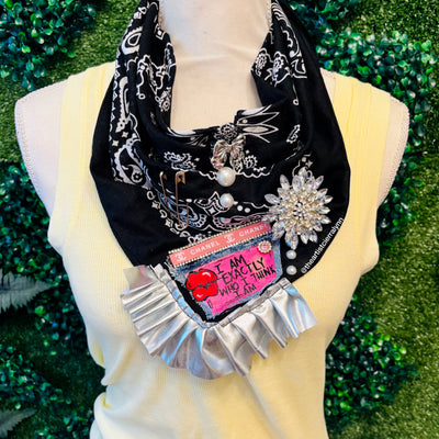 Bold Bandanna- Black I Am Exactly Who I Think I Am