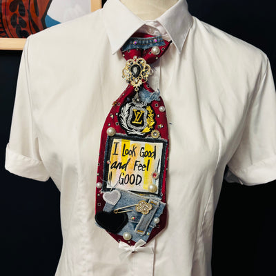I Look Good and I Feel Good Upcycled Tie