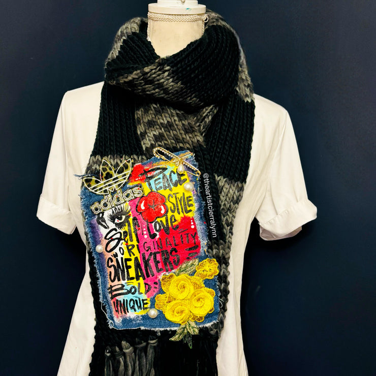 Sneakers, Self Love and Style Knit Scarf