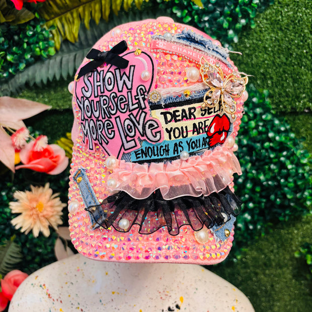 Pink Rhinestone Dear Self You Are Enough As You Are.