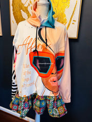 1 of 1  MEN’S  FIT MEDIUM: I Will Let Go Of The Things I Can’t Control Hoodie w/ Trim Detail