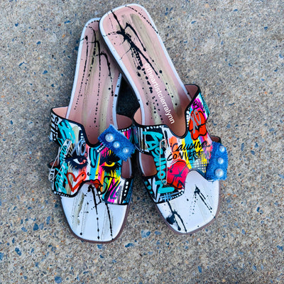 Size 9: White Statement Slides Causing Conversation
