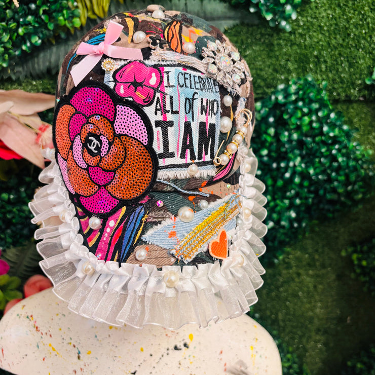 Camo I Celebrate All of Who I Am Dad Cap