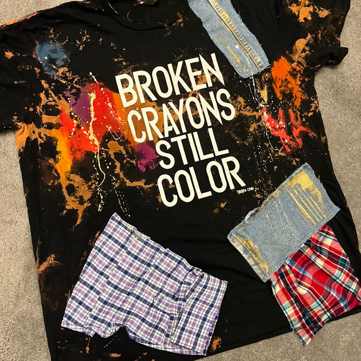 Unisex 3X - Broken Crayons Still Color Mixed Fabrics Tee