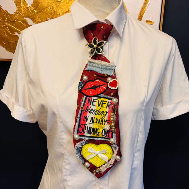 Never Blending In Always Standing Out Upcycled Tie