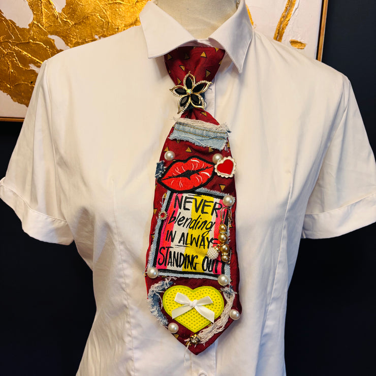 Never Blending In Always Standing Out Upcycled Tie