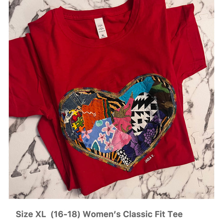 Women’s Tee- Red XL  (16/18) Heart Tee