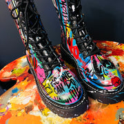 Size 9.5 Colorful Graffiti Boot