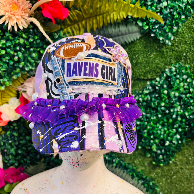 Ravens Inspired Dad  Cap (Lavender)