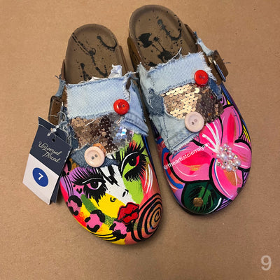 Size 7 Women’s Hand painted Clogs #9