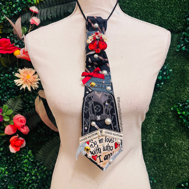 So In Love With Who I Am Upcycled Tie