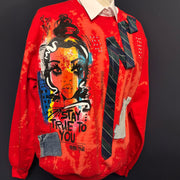 1 of 1 Hand painted - Unisex Fit MEDIUM-  Stay True To You Sweatshirt