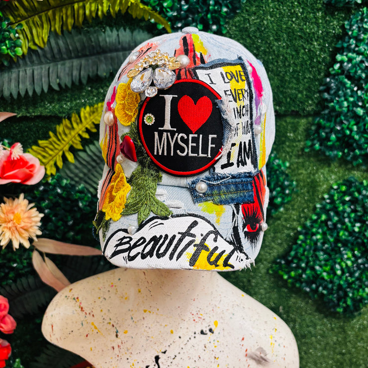 Light Denim I Love Myself Hat
