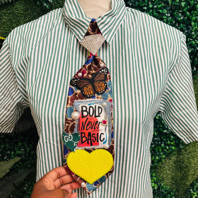 Bold Never Basic Upcycled Empowerment Tie