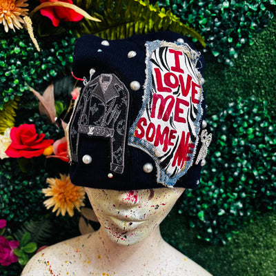 Navy I Love Me Some Me Beanie- No Lining Inside