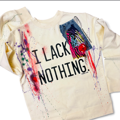 1 of 1 Hand painted - Unisex Fit SMALL-  I Lack Nothing