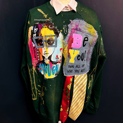 1 of 1 Hand painted - Unisex Fit LARGE: BE YOU Sweatshirt