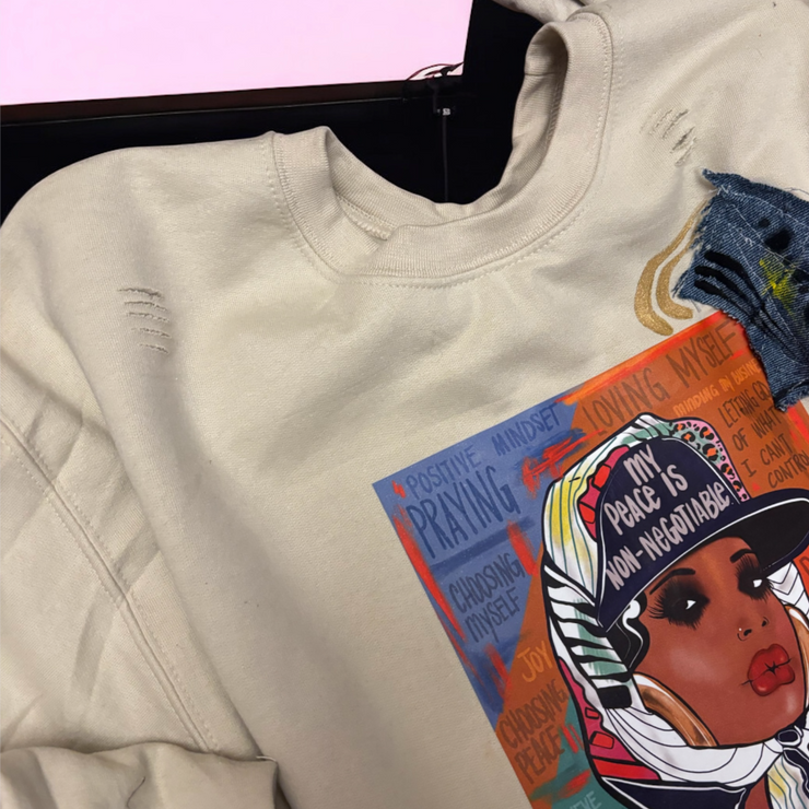 Size L Unisex My Peace Is Non- Negotiable Sweatshirt
