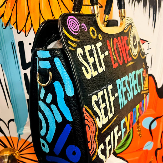 14 x 11 x 5  Self- Love, Self- Respect, Self- Expression Handbag