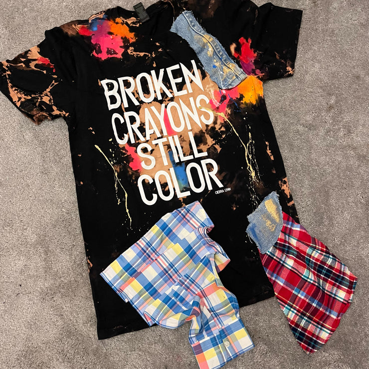 Unisex Small - Broken Crayons Still Color Mixed Fabrics Tee