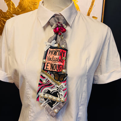 Worthy, Valuable and Enough Upcycled Tie