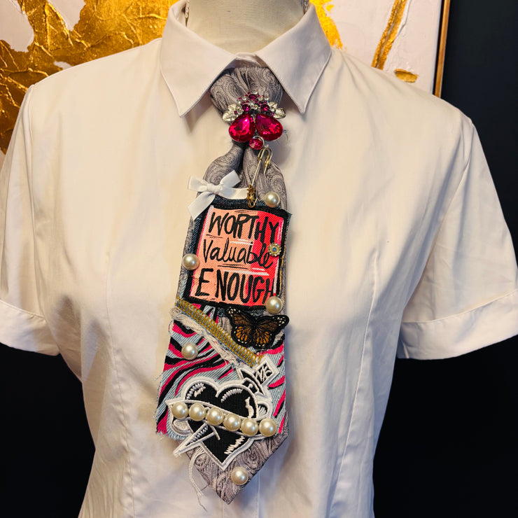Worthy, Valuable and Enough Upcycled Tie