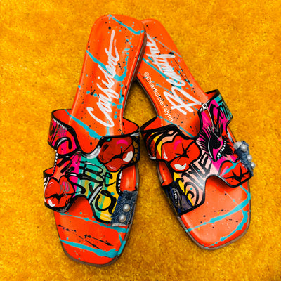 Size 10: Orange Be You Statement Slides