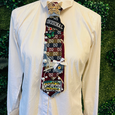 Gucci Inspired Empowerment Upcycled Tie