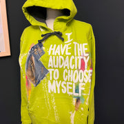 MEDIUM UNISEX FIT- Lime 1 of 1-I Have The Audacity To Choose Myself Hoodie