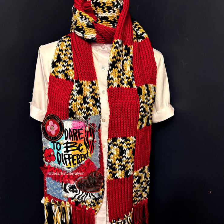 Dare To Be Different Knit Scarf