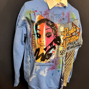 1 of 1 Hand painted - Unisex Fit MEDIUM-  Style, Self Love, Self Expression Sweatshirt