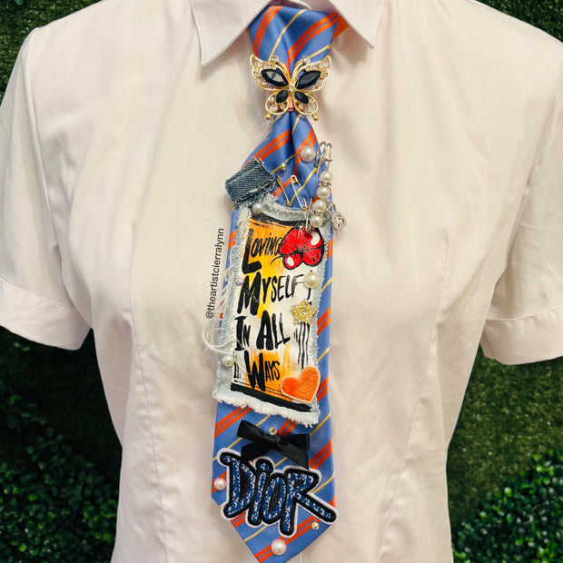 Loving Myself In All Ways Upcycled Tie