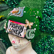 Green Fashion Lover Beanie-No Lining Inside