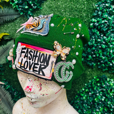 Green Fashion Lover Beanie-No Lining Inside
