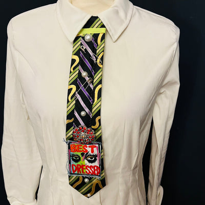 82- Lime and Navy Best Dressed Tie