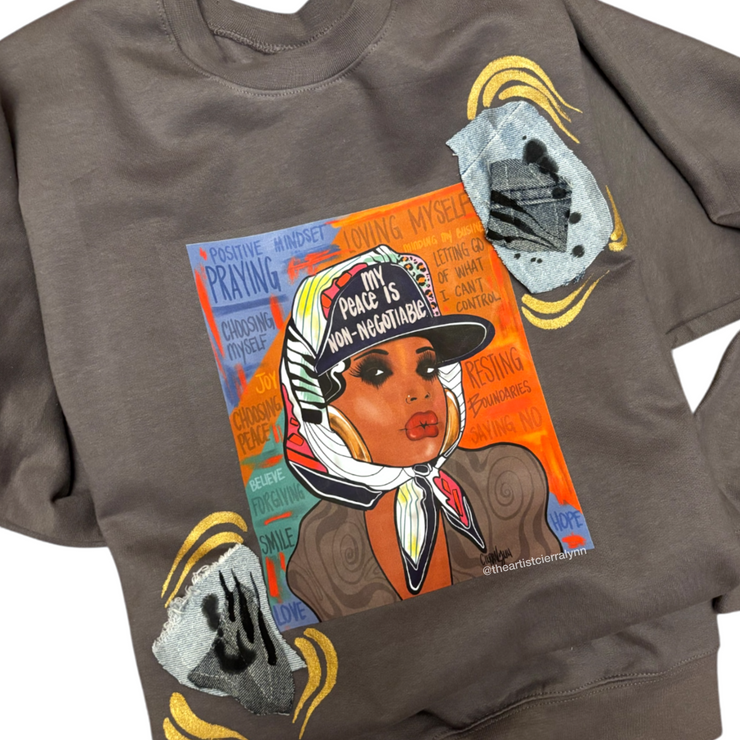 Size XL Unisex My Peace Is Non- Negotiable Sweatshirt