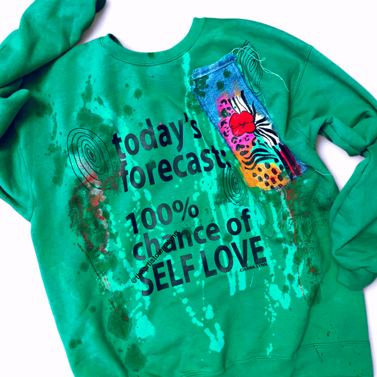 (1 of 1 Hand painted - Unisex Fit LARGE- Today’s Forecast Sweatshirt