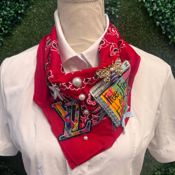 SALE! Bold Bandanna- Red Fierce, Free and Fabulous