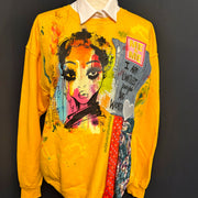 1 of 1 Hand painted - Unisex Fit LARGE-  Me Vs. Me Sweatshirt