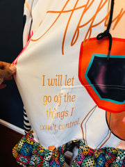 1 of 1  MEN’S  FIT MEDIUM: I Will Let Go Of The Things I Can’t Control Hoodie w/ Trim Detail