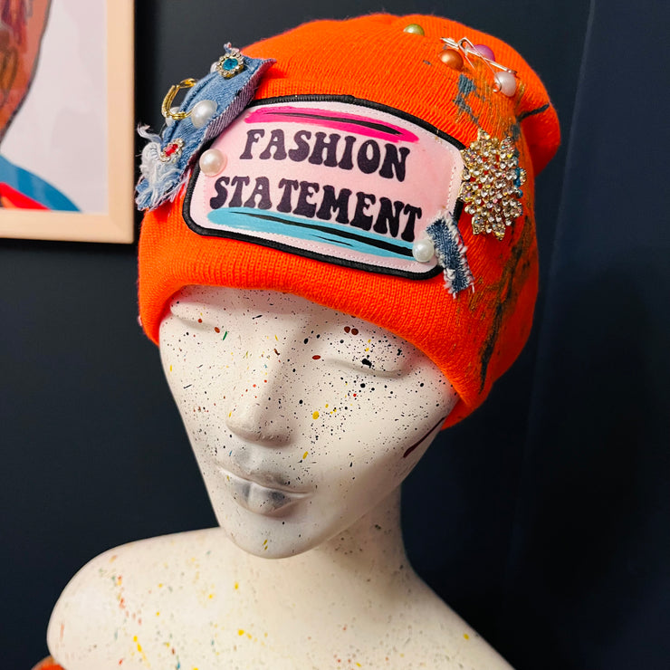 Orange Fashion Statement Beanie