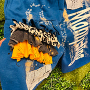 Men’s Fit Size LARGE Blue Manifesting Sweat Shorts