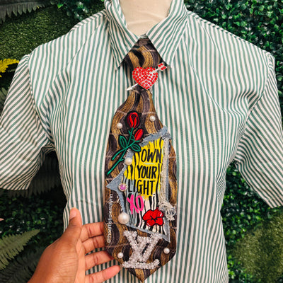 Own Your Light Upcycled Empowerment Tie