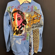 1 of 1 Hand painted - Unisex Fit MEDIUM-  Style, Self Love, Self Expression Sweatshirt